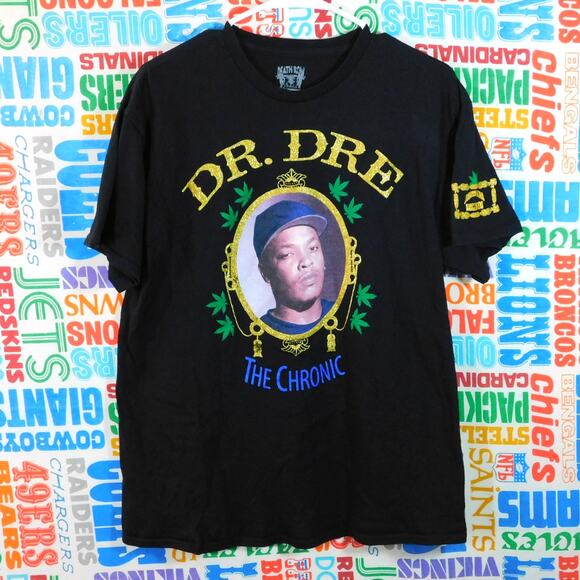 Crooks & Castles Dr Dre The Chronic T Shirt Size L Death Row Black - Picture 1 of 5
